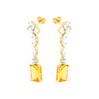 Pendientes con Padparadscha acabado oro 18k - Phami