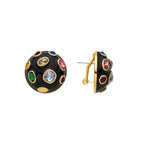 Pendientes con Circonita Multicolor acabado oro 18k - Yever