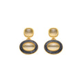 Pendientes con Ojo de Gato acabado oro 18k - Iki