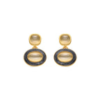 Pendientes con Ojo de Gato acabado oro 18k - Iki