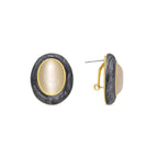 Pendientes con Ojo de Gato acabado oro 18k - Lyme