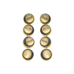 Pendientes con Ojo de Gato acabado oro 18k - Nawil