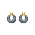 Pendientes con Lacado Azul acabado oro 18k - Fores