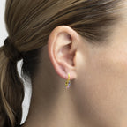 Pendientes con Circonita Multicolor acabado oro 18k - Lanik