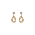 Pendientes con Circonita Multicolor acabado oro amarillo 18k - Roria