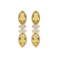 Pendientes con Padparadscha acabado oro 18k - Dimeo