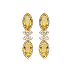 Pendientes con Padparadscha acabado oro 18k - Dimeo