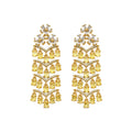 Pendientes con Padparadscha acabado oro 18k - Heweo