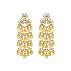 Pendientes con Padparadscha acabado oro 18k - Heweo