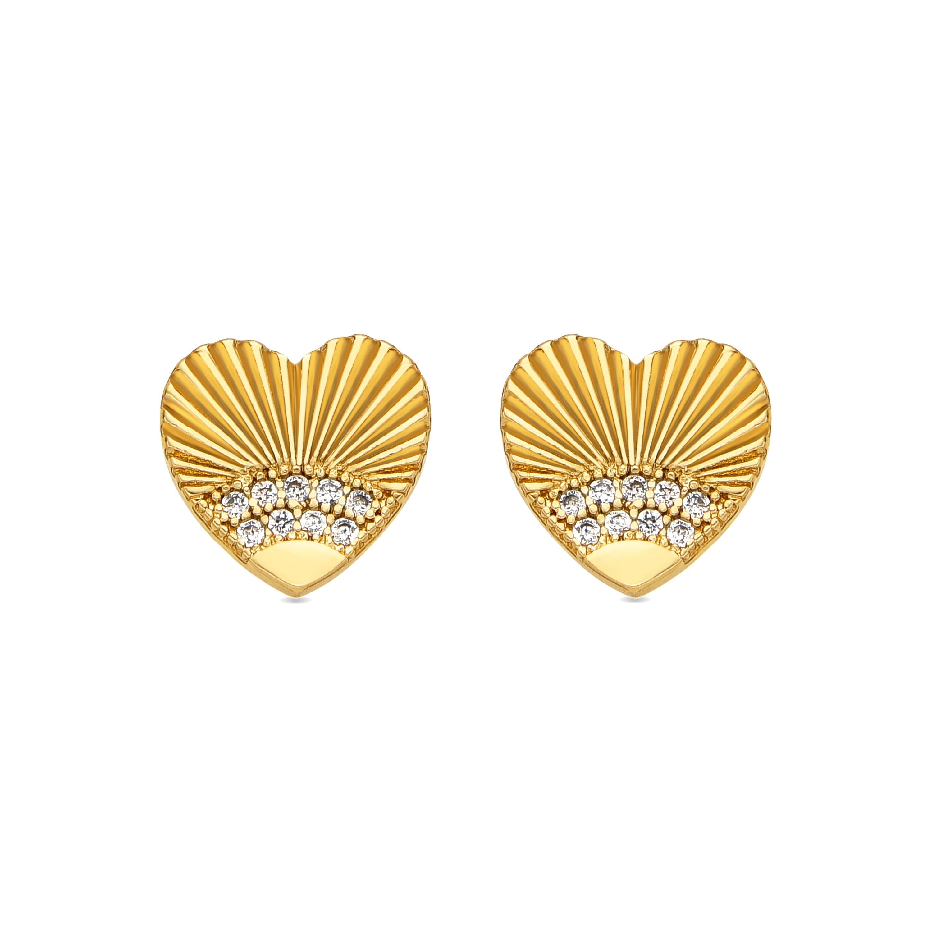 Pendientes con Circonita Brillante acabado oro 18k - Kripo