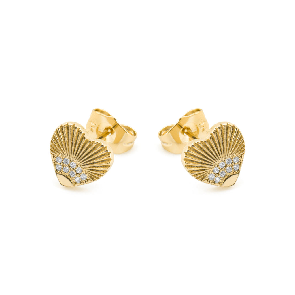 Pendientes con Circonita Brillante acabado oro 18k - Kripo