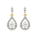 Pendientes con Circonita Brillante acabado oro 18k - Lessia
