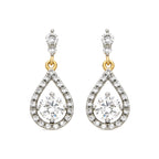 Pendientes con Circonita Brillante acabado oro 18k - Lessia