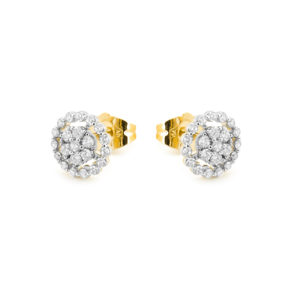 Pendientes con Circonita Brillante acabado oro 18k - Irzul
