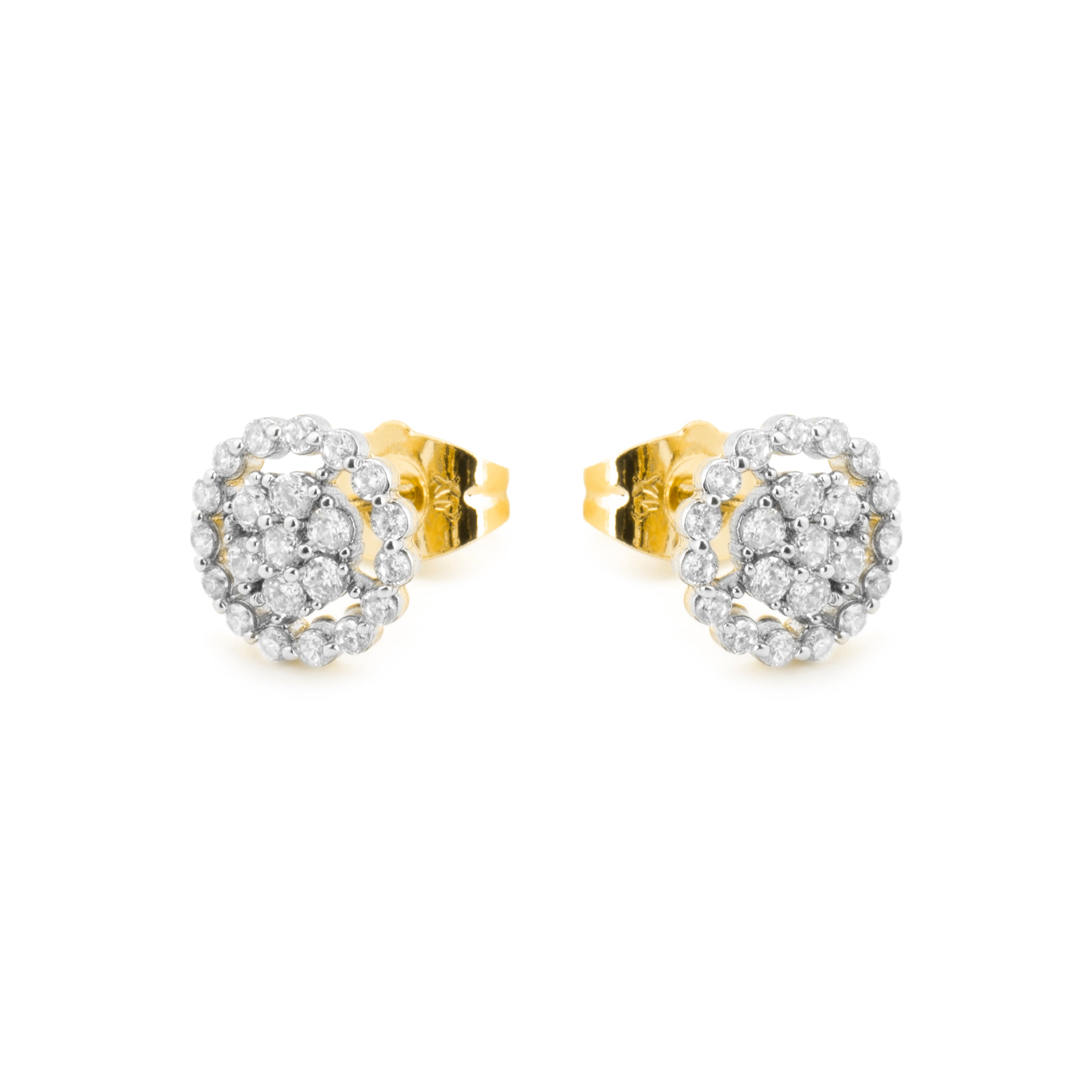 Pendientes con Circonita Brillante acabado oro 18k - Irzul
