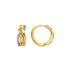 Pendientes con Circonita Brillante acabado oro 18k - Lonte