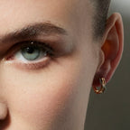 Pendientes con Circonita Brillante acabado oro 18k - Lonte