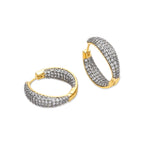 Pendientes con Circonita Brillante acabado oro 18k - Lioa