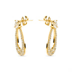 Pendientes con Circonita Brillante acabado oro 18k - Iame