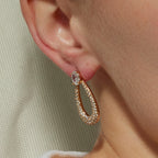 Pendientes con Circonita Brillante acabado oro 18k - Iame