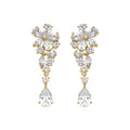 Pendientes con Circonita Brillante acabado oro 18k - Snesy