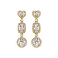 Pendientes con Circonita Brillante acabado oro 18k - Tedan