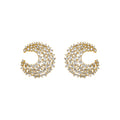 Pendientes con Circonita Brillante acabado oro 18k - Riaer