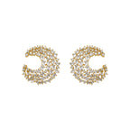 Pendientes con Circonita Brillante acabado oro 18k - Riaer