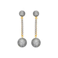 Pendientes con Circonita Brillante acabado oro 18k - Elib