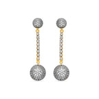 Pendientes con Circonita Brillante acabado oro 18k - Elib