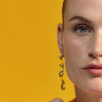 Pendientes acabado oro 18k - Triyie