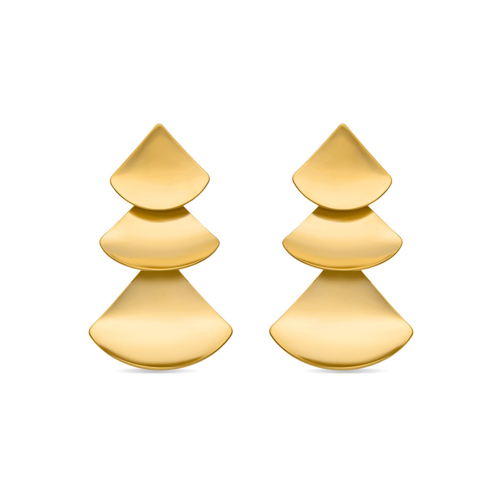 Pendientes acabado oro 18k - Lyoda