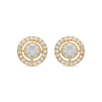 Pendientes con Circonita Brillante acabado oro 18k - Riashe