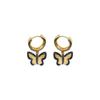 Pendientes con Circonita Zafiro acabado oro 18k - Arru