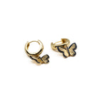 Pendientes con Circonita Zafiro acabado oro 18k - Arru