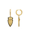 Pendientes con Circonita Brillante acabado oro 18k - Otla