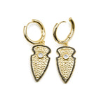Pendientes con Circonita Brillante acabado oro 18k - Otla