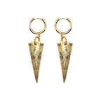 Pendientes con Circonita Multicolor acabado oro 18k - Colix