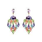 Pendientes con Cristal Multicolor acabado oro 18k - Imkas