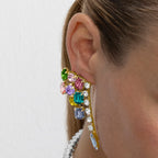 Pendientes con Cristal Multicolor acabado oro 18k - Shamwa