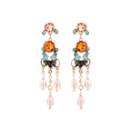 Pendientes con Cristal Multicolor acabado oro 18k - Mormus