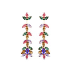 Pendientes con Cristal Multicolor acabado oro 18k - Durblai