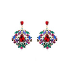 Pendientes con Cristal Multicolor acabado oro 18k - Moken