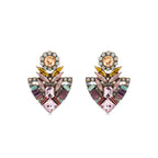 Pendientes con Cristal Multicolor acabado oro 18k - Aphuat