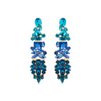 Pendientes con Cristal Multicolor acabado oro 18k - Karaf