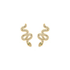 Pendientes acabado oro amarillo de 18k y Circonita Brillante - Norra