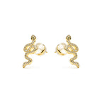 Pendientes acabado oro amarillo de 18k y Circonita Brillante - Norra