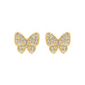 Pendientes acabado oro amarillo de 18k y Circonita Brillante - Vaxiuh