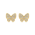 Pendientes acabado oro amarillo de 18k y Circonita Brillante - Vaxiuh