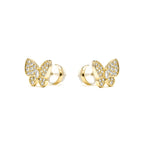 Pendientes acabado oro amarillo de 18k y Circonita Brillante - Vaxiuh